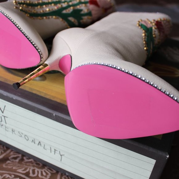 Gucci 2017AW RUNWAY Crystal Leather Bootie Shoe - Picture 6 of 8